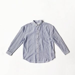 Rollas Slim Stripe Slouch Button Down Shirt
